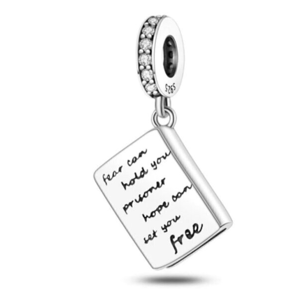 Sterling Silver Freedom Dangle Charm - Picture 2 of 2